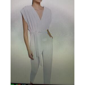 NWOT Alice + Olivia size 6 Onita pleated sleeveless jumpsuit